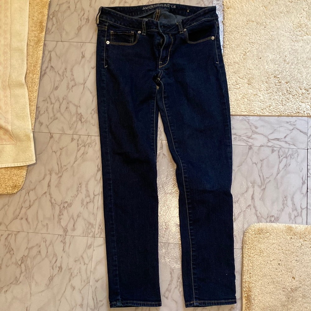 American Eagle Skinny Super Stretch Jeans Dark Wash size 8